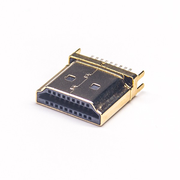 HDMI male connector 19p Straight Edge Mount for PCB