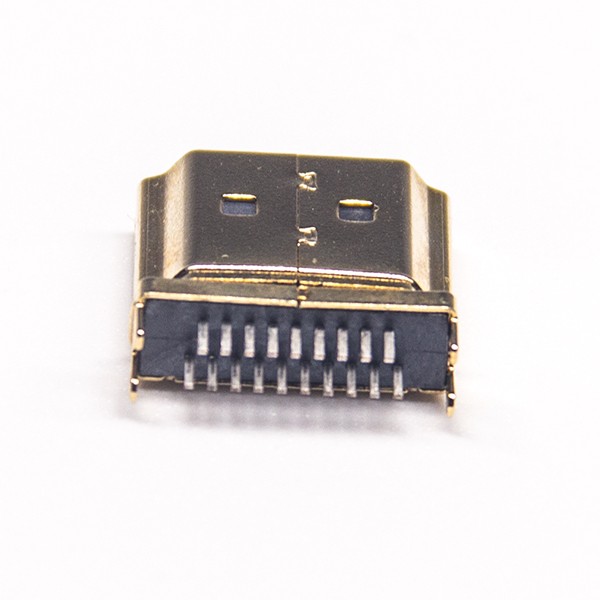 HDMI male connector 19p Straight Edge Mount for PCB