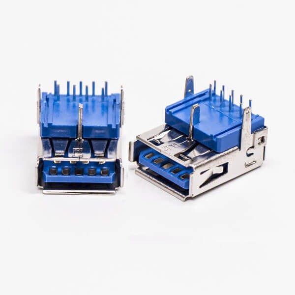 USB 3.0 Port Female Right Angled Blue Through Hole for PCB Mount 20pcs