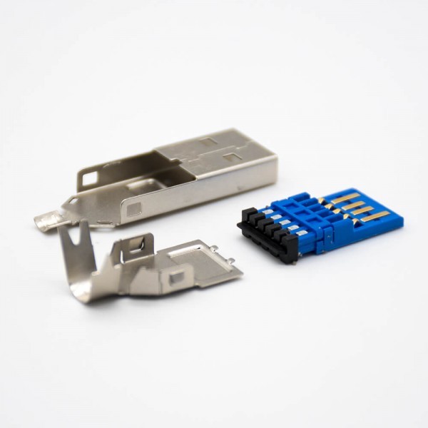 USB A 3.0 Male Straight 9 Pin for Cable Connector