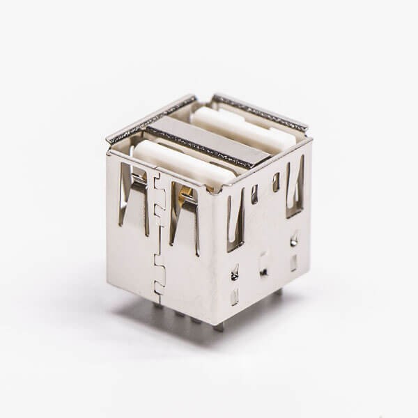 USB Dual Port Female Straight Through Hole for PCB Mount 20pcs