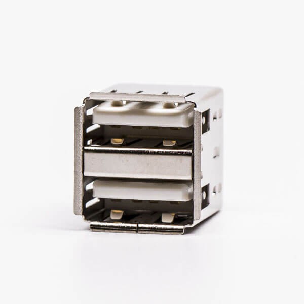 USB Dual Port Female Straight Through Hole for PCB Mount 20pcs