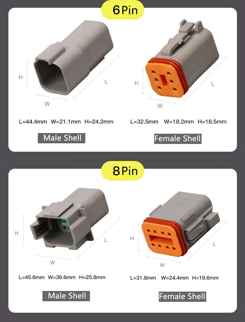 1 Set 12 Pin Auto Waterproof Connector Automotive Sealed Electric Male And Female Plug DT06-12S/DT04-12P