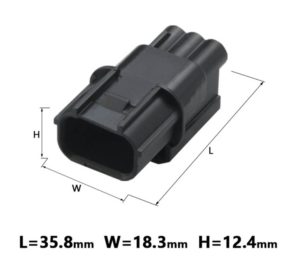 3 Pins Male Female Waterproof Plug Connector 6188-4775 6189-7037 For Honda Ignition Coil Small Lamp Plug