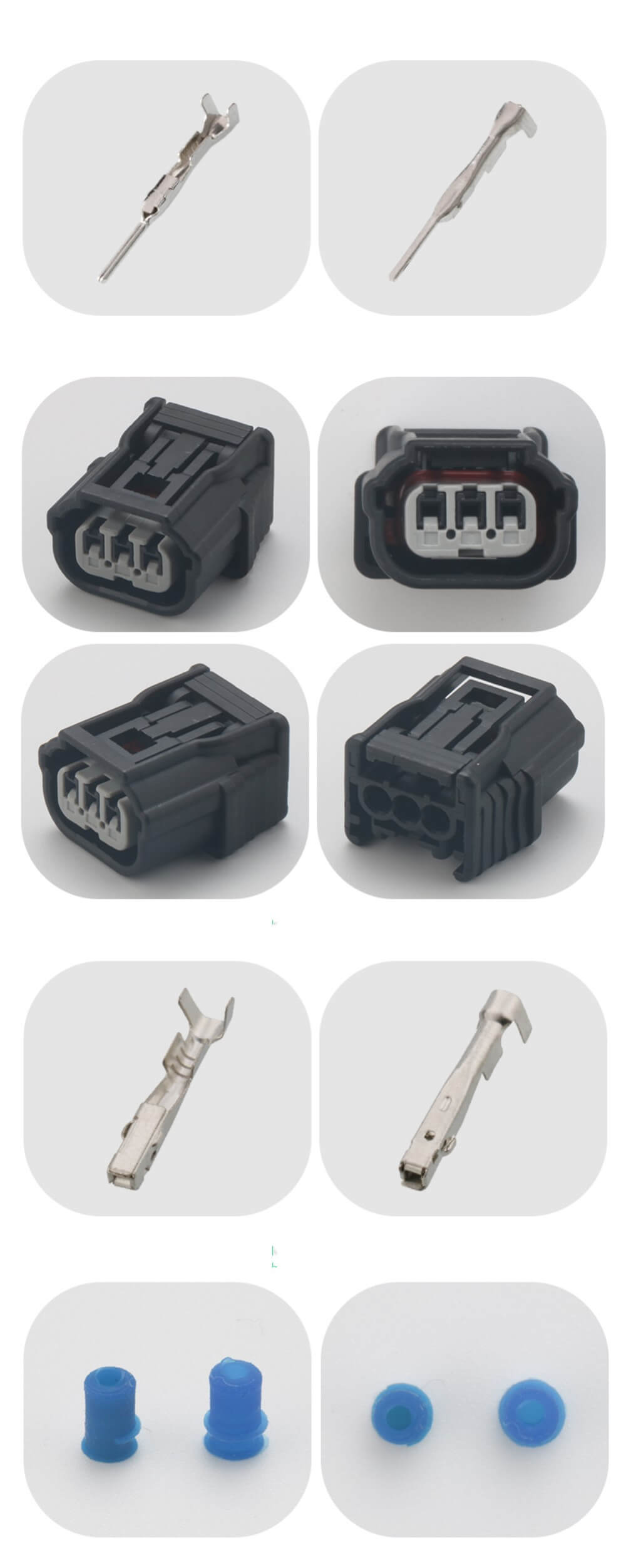 3 Pins Male Female Waterproof Plug Connector 6188-4775 6189-7037 For Honda Ignition Coil Small Lamp Plug