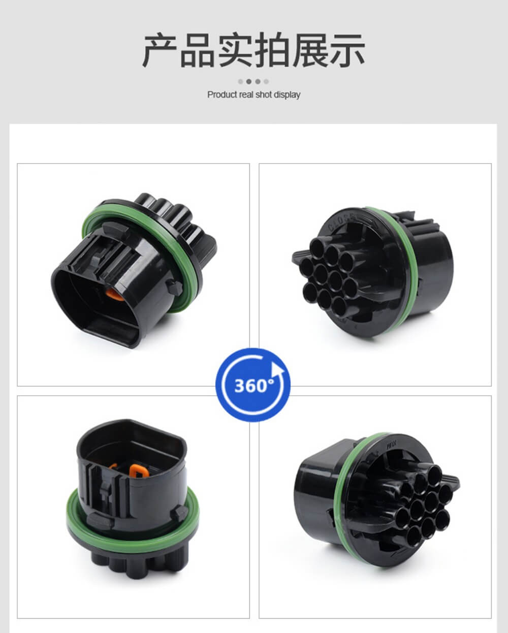 Black 10 Pin Automotive Waterproof Connector 2.8 Male Female Headlamps Led Car Socket Sensor Connector