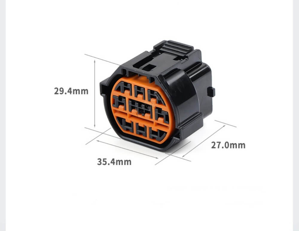 Black 10 Pin Automotive Waterproof Connector 2.8 Male Female Headlamps Led Car Socket Sensor Connector