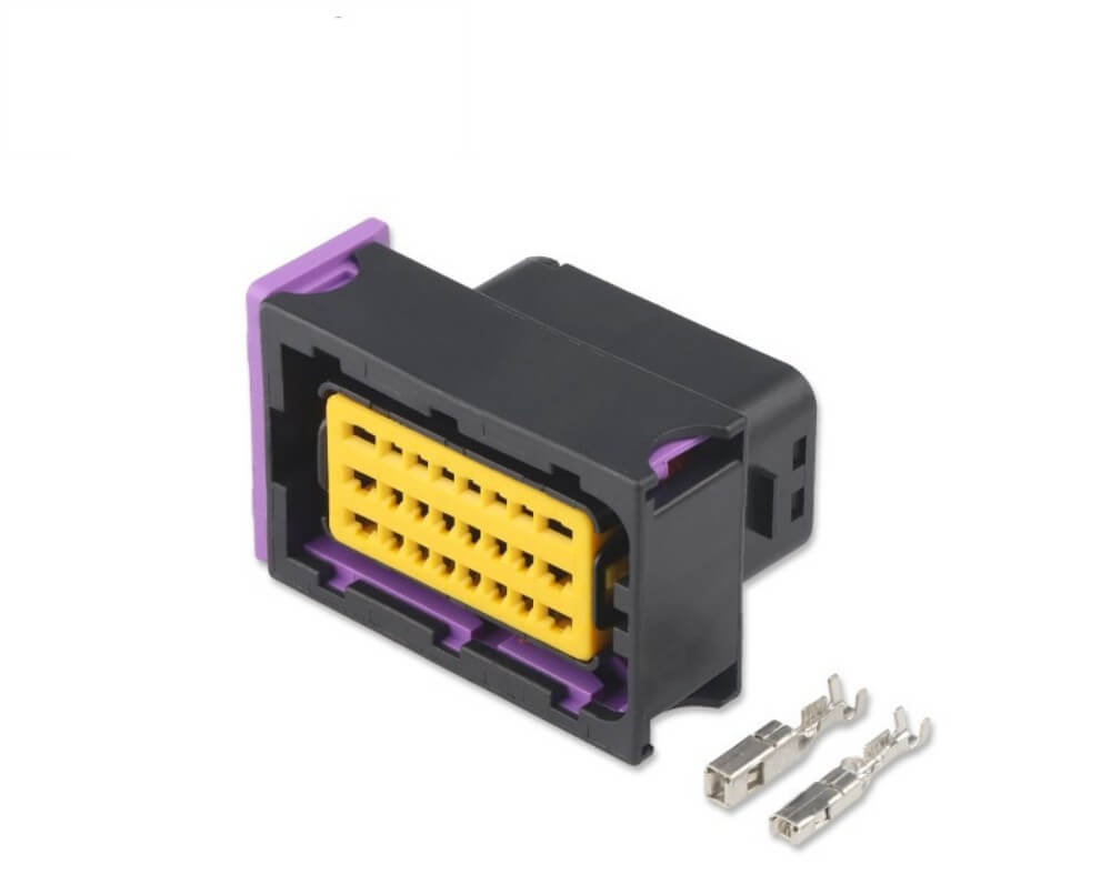 Black 24 Pin Female Fci Ecu Connector For T Uningbox