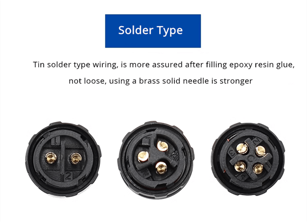 M16 Waterproof LED Power Connector IP68 8 Pin Male Female Plug Welding Electrical Wire Connector