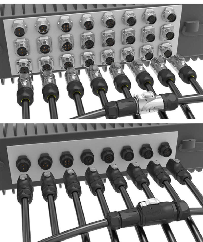 5A 250V AC 12 Pin Male Plug Waterproof Connector LP20 Series