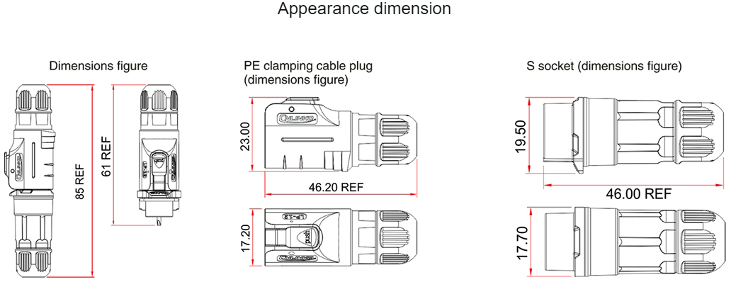 LP-12 Series 2-Pin Male Plug IP67 Waterproof Power Connector