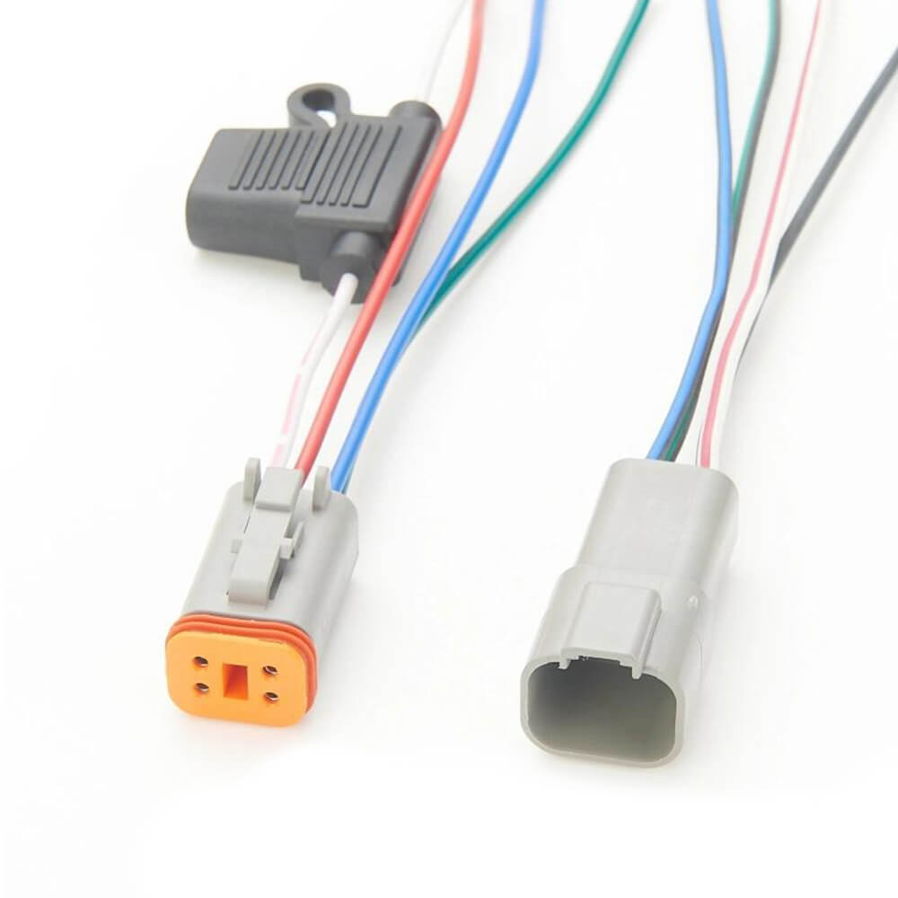 Sensor Actor Cable Plug Dt04-4P And Dt04-4S 0.1M